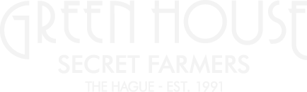Coffeeshop Den Haag Greenhouse Secret Farmers Logo Tekst