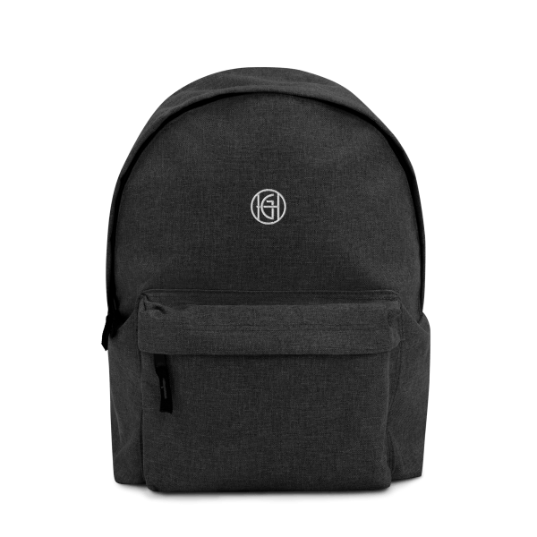 embroidered simple backpack i bagbase bg126 anthracite front 647cccfde7924