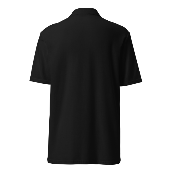 unisex pique polo shirt black back 647ca7d6c3723