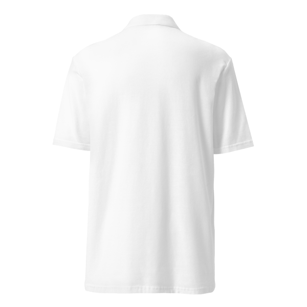 unisex pique polo shirt white back 647ca91730b0a